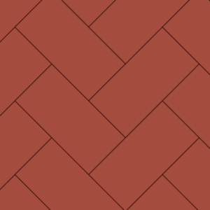 Clay brick paver herringbone pattern by patio landscape designer Nest Outdoors